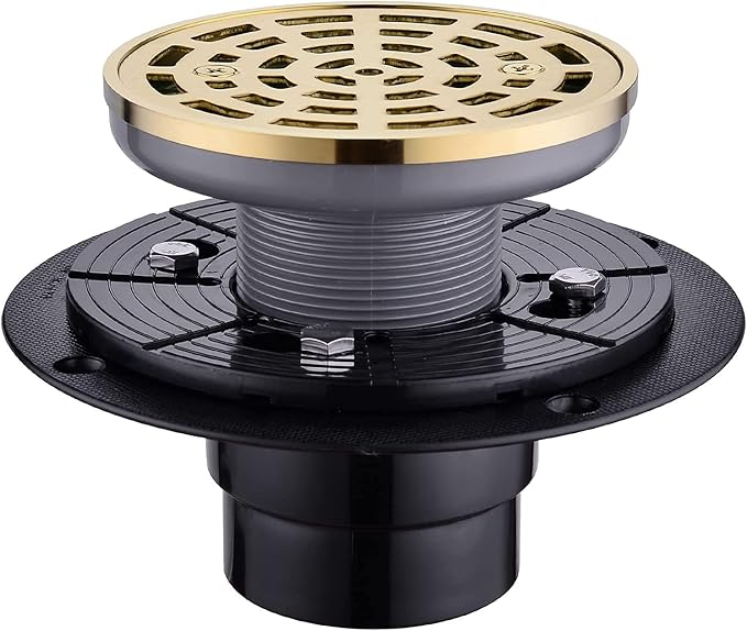 RANDOM Round Shower Drain SUS304 Stainless Steel Brushed Gold Shower Drain 4 by RANDOM