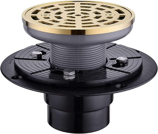 RANDOM Round Shower Drain SUS304 Stainless Steel Brushed Gold Shower Drain 4 by RANDOM