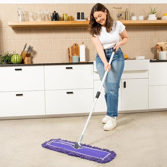 48 Inch Purple Commercial Dust Mop & Floor Sweeper - Image 2