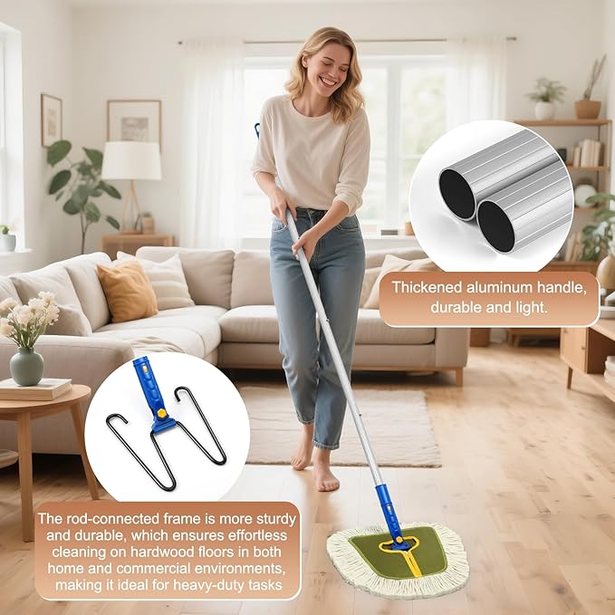 Commercial Dust Mop for Hardwood Floors, Industrial Dry Mops - Image 7