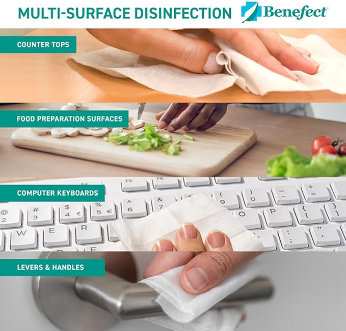 Benefect Botanical Disinfectant Wipes – 1, 500 Sanitizing Wipes. 6 Pack of 250 - Image 6