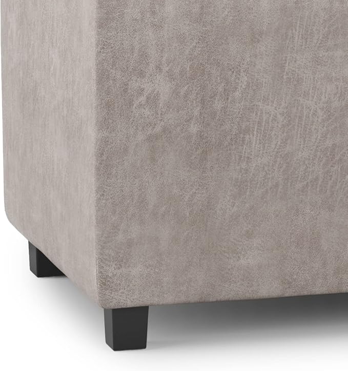 SIMPLIHOME Avalon 42 inch Wide Contemporary Rectangle Storage Ottoman in - Image 6