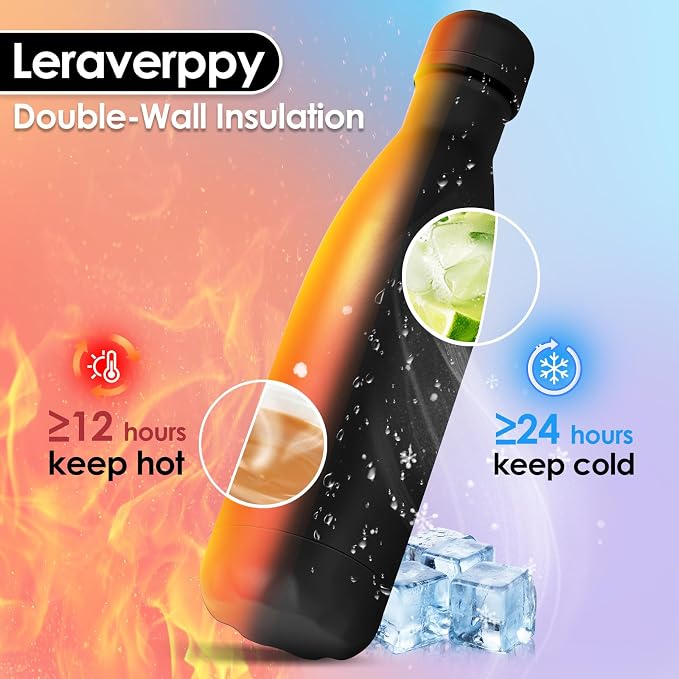 17oz Cola-Bottle Shaped Stainless Steel Leak-proof Water Bottle, Double Wall - Image 3