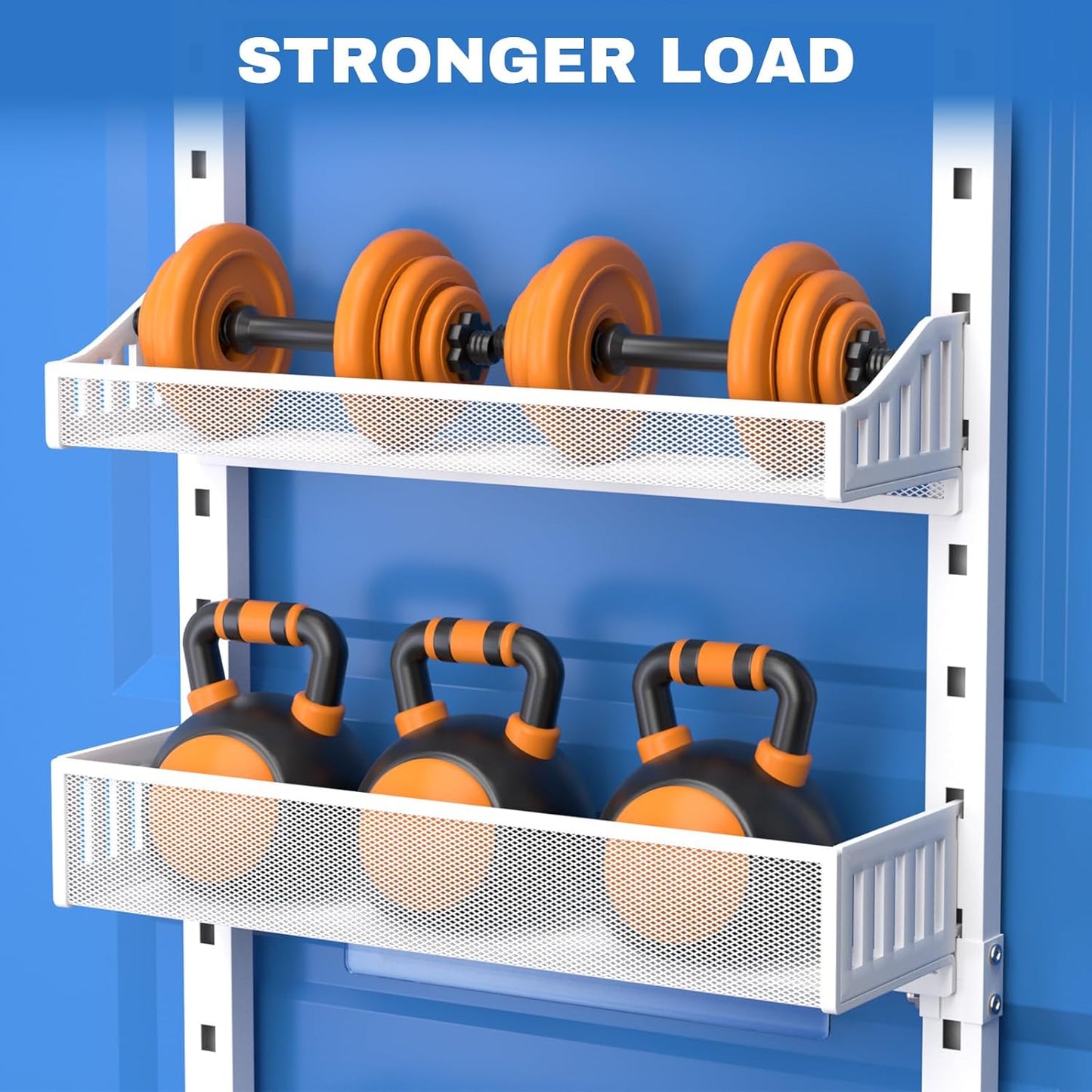 coobest 8-Tier Over the door Spice Rack Organizer, Large Heavy Duty Metal Wall Mount or Over The Door, 2 in 1 Rust-Proof Hanging Storage Shelf for Kitchen Pantry, Bathroom, Laundry Room, Closet