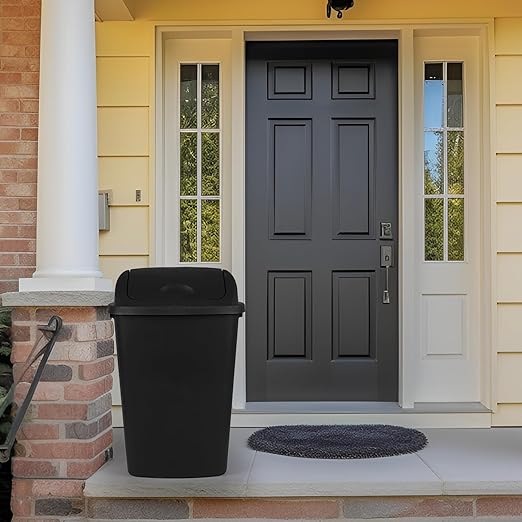 Bringer Black 13 Gallon Kitchen Trash Can - Image 5