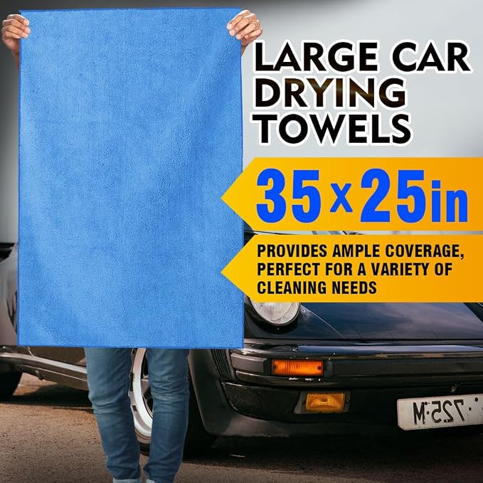HOMEXCEL Car Drying Towels, 2 Pack Professional Microfiber Towels - Image 2