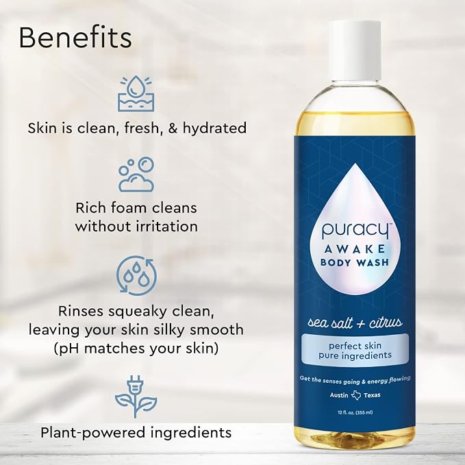 Puracy Body Wash, Natural Body Wash, 98.6% Pure Plant Ingredients, Moisturizing - Image 2