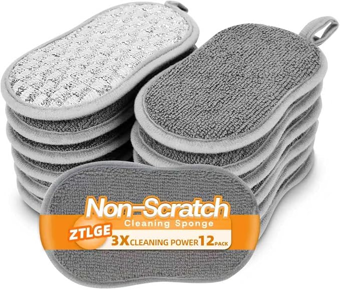 Multi-Purpose Scrub Kitchen Sponges – 12 Pack Dish Sponge, Dual-Sided by Unknown