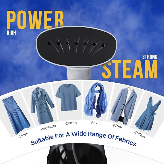 Steamer for Clothes 1350W, Clothes Steamer for Home, Upgraded 400ML Large - Image 3