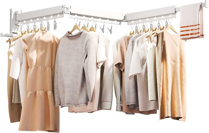 Wall Mounted Clothes Hanger, Clothes Drying Rack, Laundry Rack Wall Mount by ZdwCyl