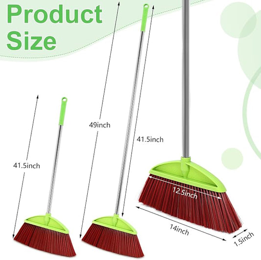Lasnten 8 Pack Heavy Duty Broom Commercial Set - Image 2
