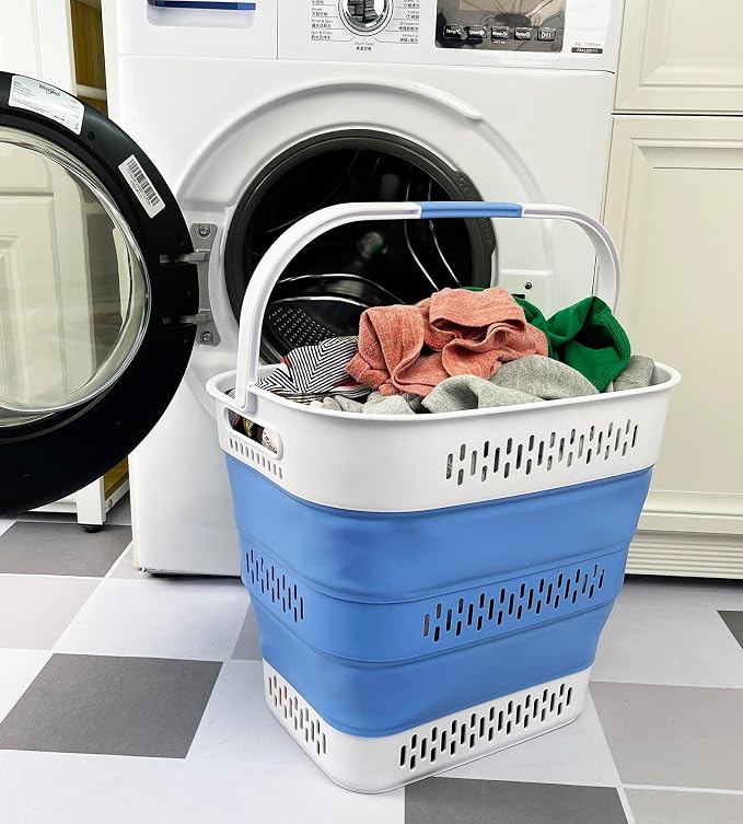 SAMMART 40L Collapsible Plastic Laundry Basket - Image 3