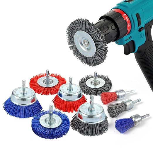 MAXMAN Nylon Drill Brush Set for Rust Removal - Image 8