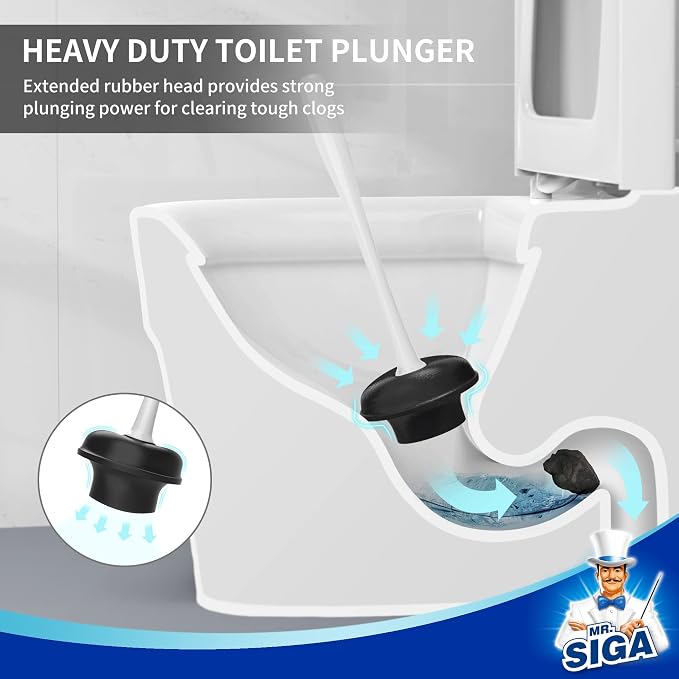 MR.SIGA Toilet Plunger and Bowl Brush Combo - Image 4