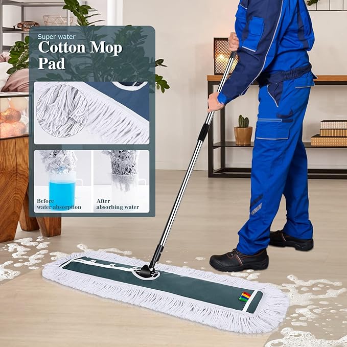 42" Commercial Dust Mop, Masthome Heavy Duty Industrial Mop - Image 3