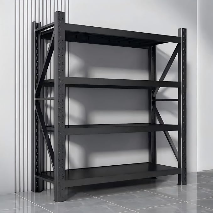 Storage Shelves Heavy Duty, Metal Garage Shelving Units, 4 Tier Storage Rack by Unknown