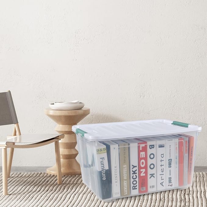 80 L Large Clear View Plastic Storage Bin - Image 5