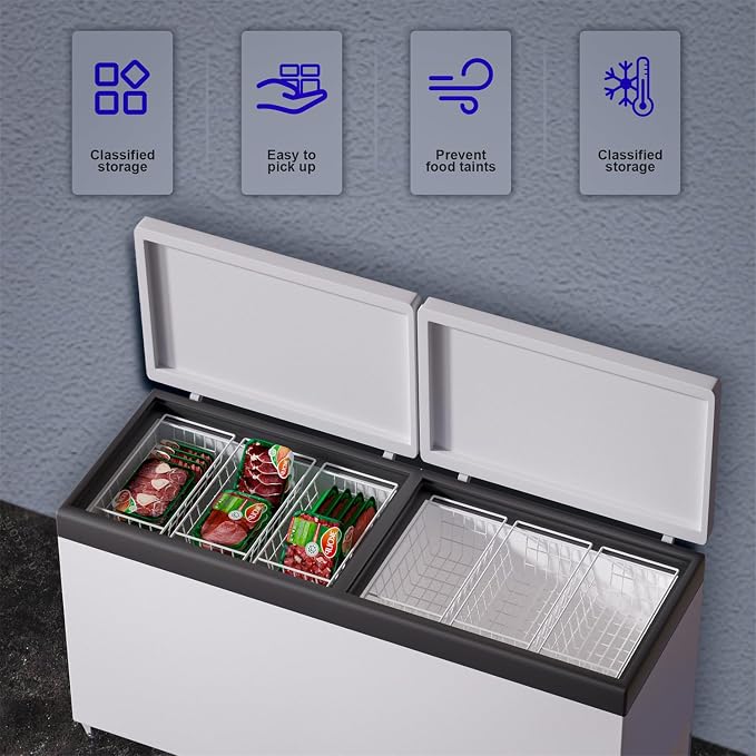 SANNO 17.5in Chest Freezer Basket, Freezer Organizer Bins, Sturdy Metal Wire - Image 7