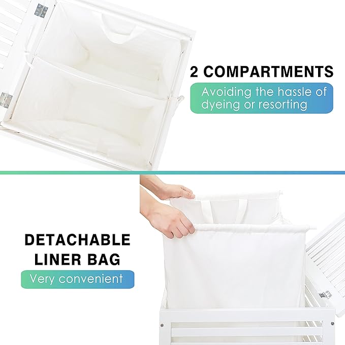 SMIBUY Double Laundry Hamper - Image 4