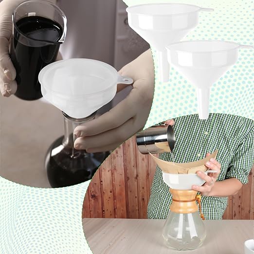 Honeydak 18 Pieces Multi-Purpose Plastic Funnels 4.7 Inch Wide Mouth Funnels - Image 7