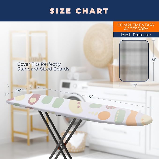 Ironing Board Cover and Pad Extra Thick Heavy Duty Padded 4 Layers Non Stick - Image 5