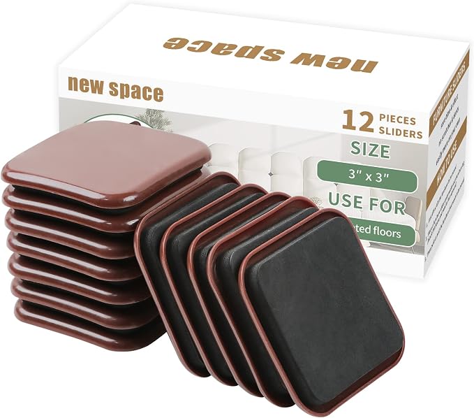 new space 3 Inch Furniture Sliders, Heavy-Duty Furniture Movers Sliders by Unknown