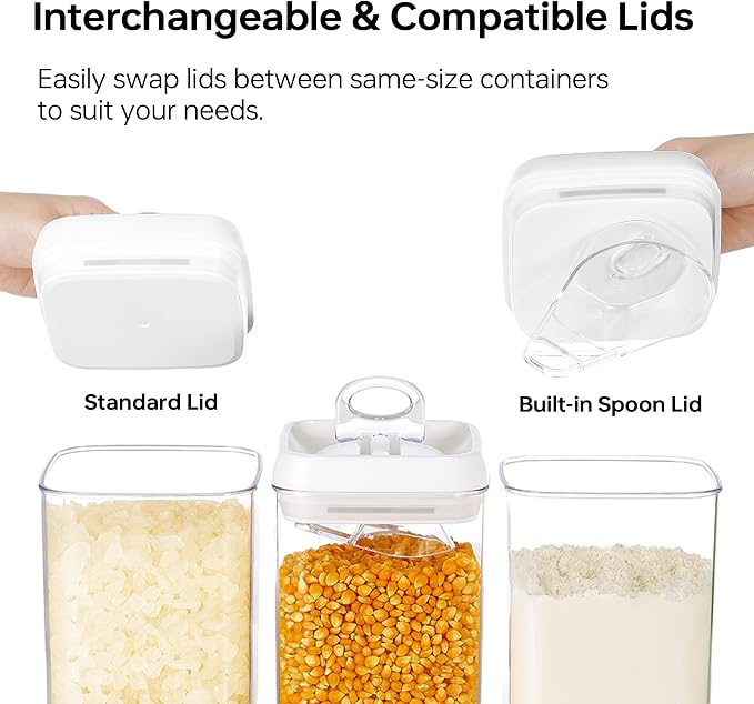 Felli Flip Tite Food Storage Container 5" LARGE 5pk Set + No Residue Label - Image 7