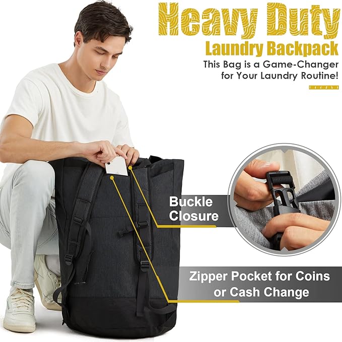 Laundry Backpack Bag 115L, Heavy Duty Laundry Bags - Image 5