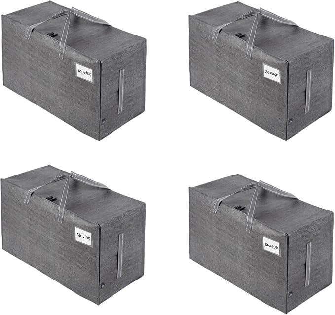 VENO 4 Pack Moving and Storage Bags, Heavy Duty, Alternative to Moving Boxes by Veno