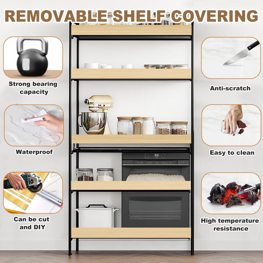 5 Pcs Wire Rack Covers, 24x16x2 in PVC Wire Shelf Cover for Pantry, Removable...