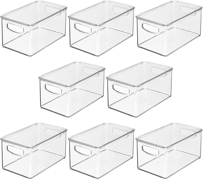 mDesign Plastic Deep Storage Bin Box Container - Image 9