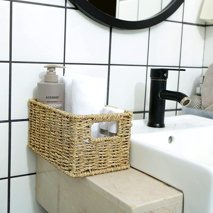HOONEX Wicker Baskets for Storage, Seagrass Baskets - Image 6