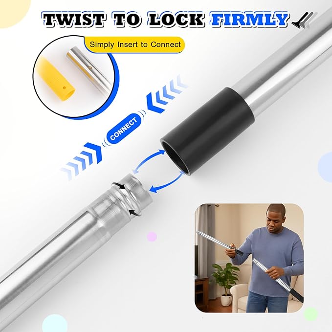 DIYSELF Scraper Tool 5.4ft Adjustable Floor Scraper Long Handle Heavy Duty - Image 4