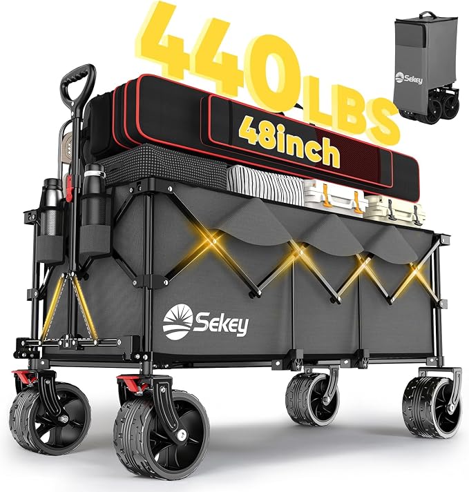 Sekey 48''L Collapsible Foldable Extended Wagon by Sekey
