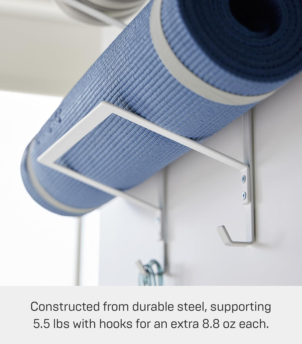 YAMAZAKI Home Tower Over-The-Door Yoga Mat Storage Hanger - 3-Tier Organizer ...