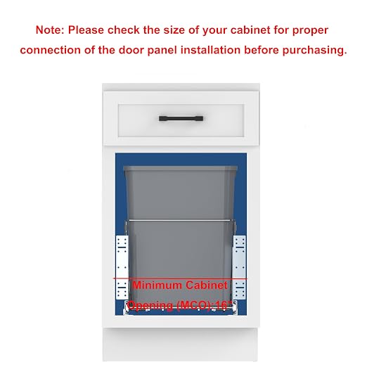 Double Pull-Out Trash Can for Under Kitchen Cabinets Include Double 35QT Trash - Image 3