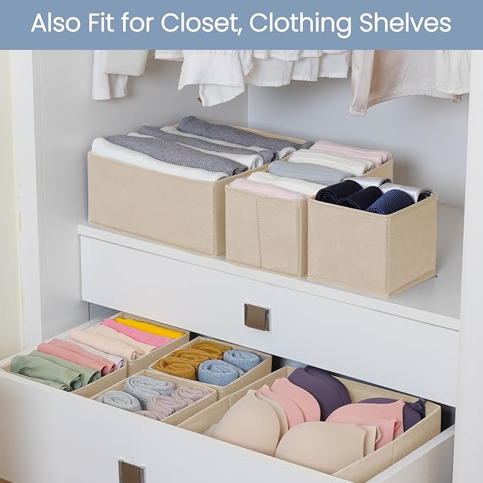 Criusia Drawer Organizer Clothes, 16 Pack Underwear Drawer Organizers, Foldable - Image 7