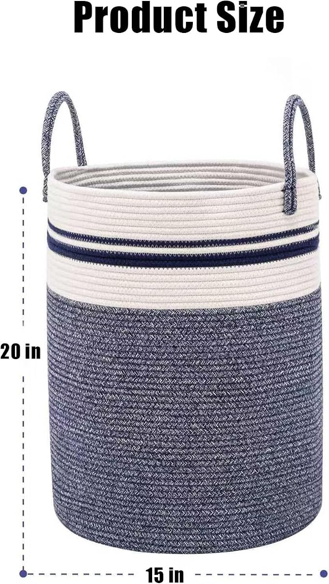 Woven Laundry Basket Hamper, 60L Versatile Storage - Image 6