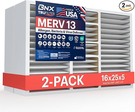 BNX TruFilter 16x25x5 MERV 13 Air Filter by BNX