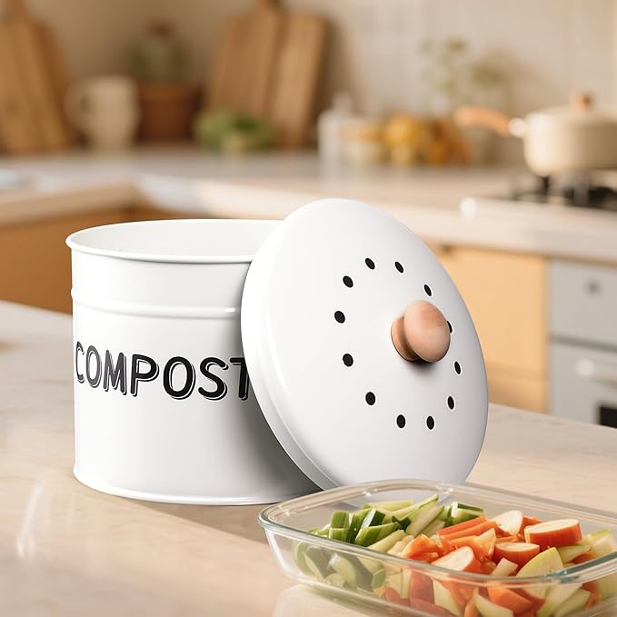 Compost Bin for Kitchen Counter, 1 Gallon Compost Bucket - Image 9