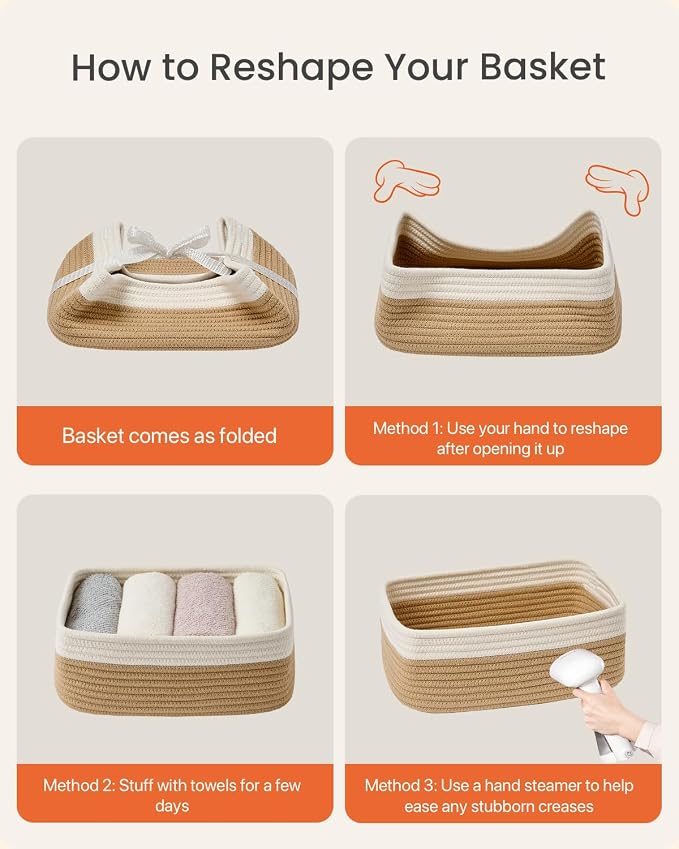 Small Woven Basket, Storage Basket - Image 8