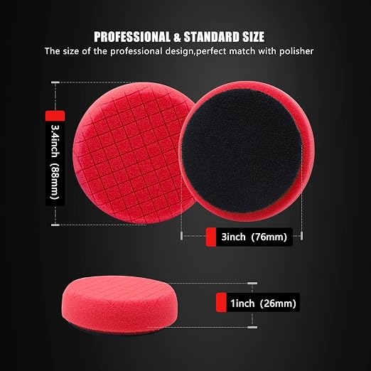 Red Finish Polishing Pads, Buffing Pads, SPTA 1Pcs 3.5 Inch Face - Image 3