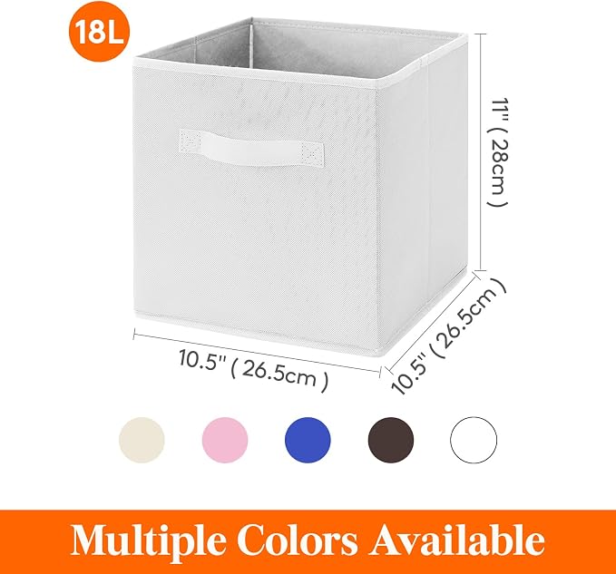 Lifewit 12 Packs Storage Cubes, 11 Inch Cube Storage Bins, Foldable Decorative - Image 5