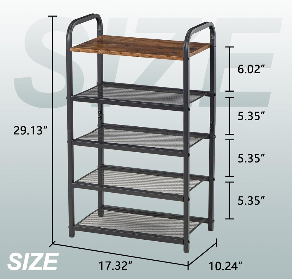Narrow Vertical Shoe Rack for Entryway, 17.32" X 10.24" X 29.13"