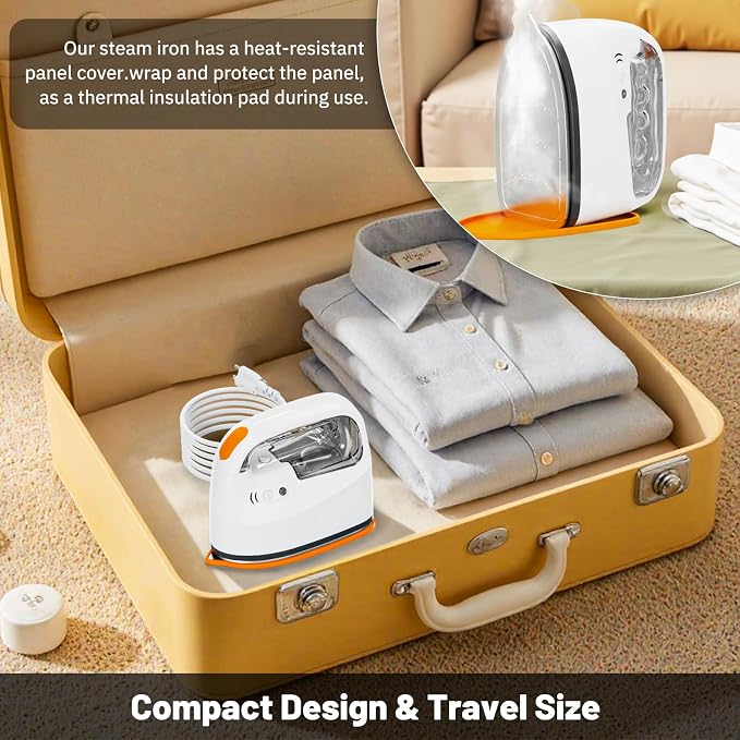Mini Steamer＆Iron 2 in 1 Garment Steamer, Portable Travel Size Steam Iron - Image 6
