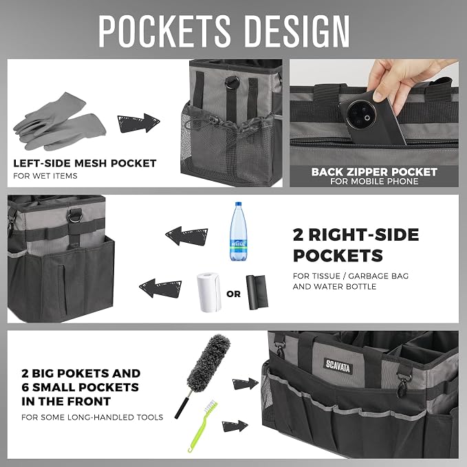 Wearable Cleaning Caddy Bag, Cleaning Caddy Supplies Organizer - Image 2