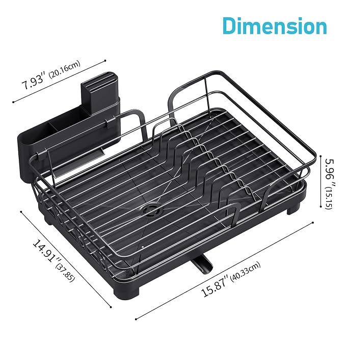 Dish Drying Rack for Kitchen Counter, Kitchen Dish Rack, Sink Dishes Strainer - Image 5
