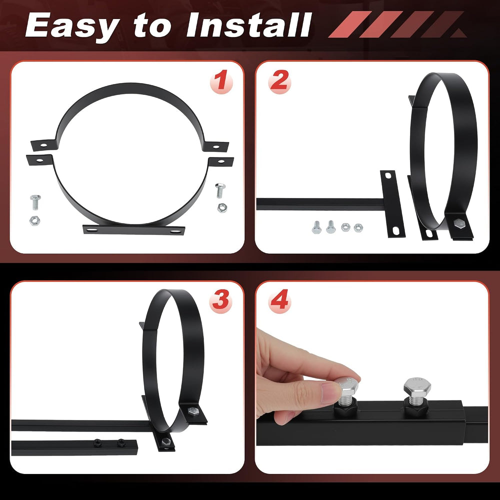 Adjustable 5 Gallon Trash Bucket Holder for Zero Turn Mowers, 11.2" Diam...