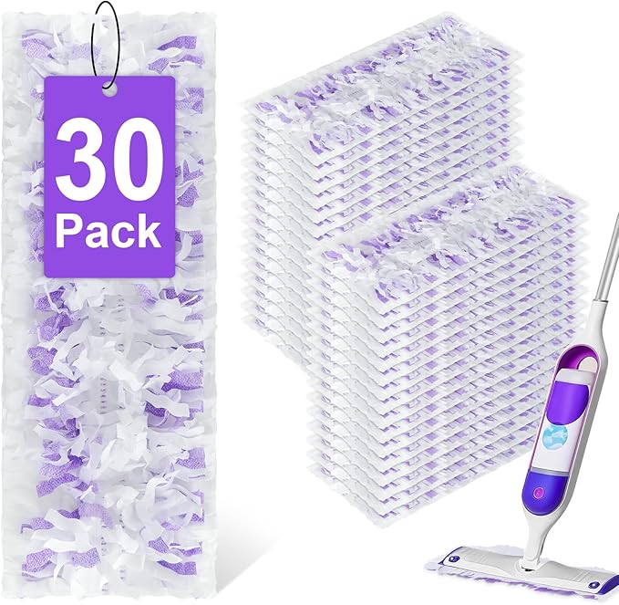 30 Pack Power Mop Refills Pad for Swiffer Power Mop, Disposable Spray Wet Pad by Unknown