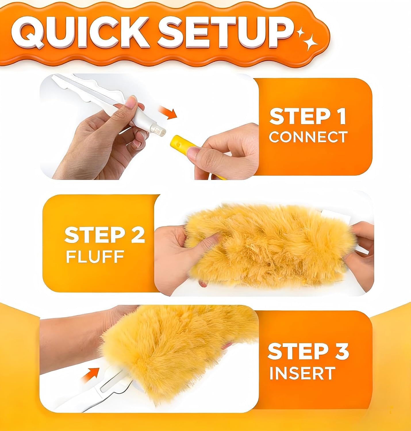 Heavy Duty Duster Refills for Swiffer Duster, 30 Count Duster Refills with 1 Handle | 360° Microfiber Dusting Refills with 5X Microfibers | Disposable Dusters for Cleaning Hair,Blinds,Furniture,Office